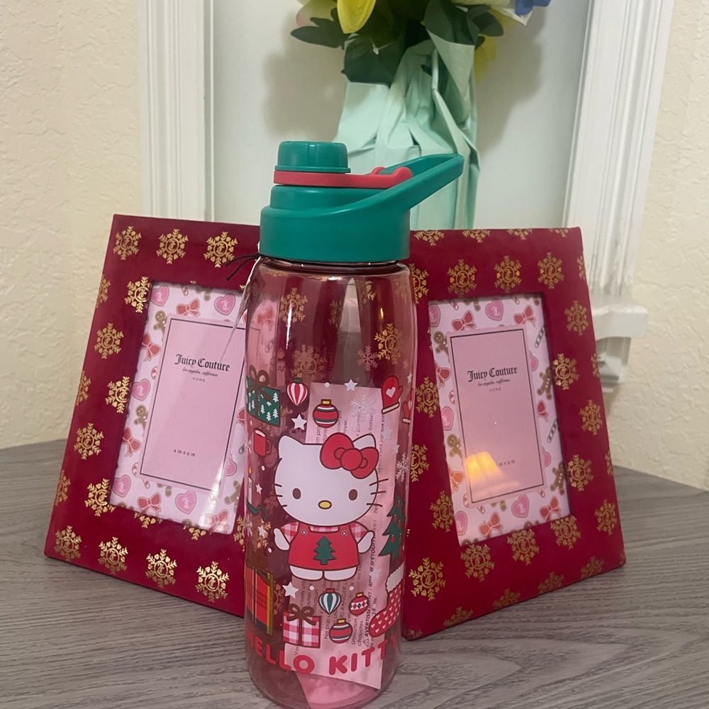 Hello Kitty Festive Pink Water Bottle
